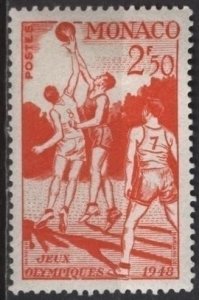 Monaco 207 (mh) 2.50fr 1948 Olympics, Wembley: basketball, ver (1948)