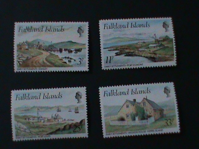 ​FALKLAND ISLANDS-1980-SC#310-3  PORT EGMONT-EARLY SETTELMENT- MNH-VERY FINE