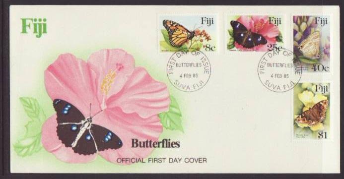 Fiji 523-526 Butterflies 1985 U/A FDC 