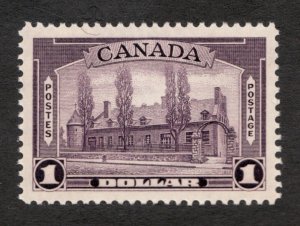 1938 Canada Sc# 245 - $1 Chateau de Ramezay, Montreal. MNH XF