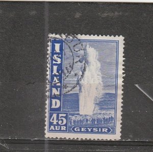 Iceland  Scott#  207  Used  (1940 Geyser)