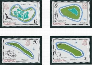 Kiribati 456-59 MNH 1985 Maps (ak3897)