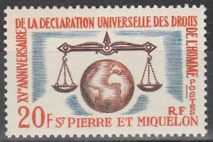 St Pierre & Miq #368 MNH  CV $6.50  (A9615)