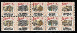 1990 Boomtime Colonial Australia MNH 5 different, SG 1264-8 block of 10