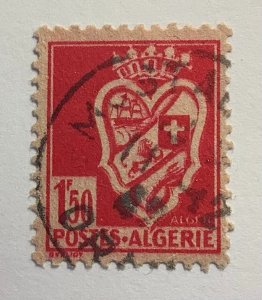 Algeria 1942 Scott 141 used - 1.50fr,  Coat of Arms of Alger