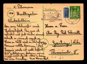 Germany 1952 Postal Card Used / 2BERLIN Label - L7838