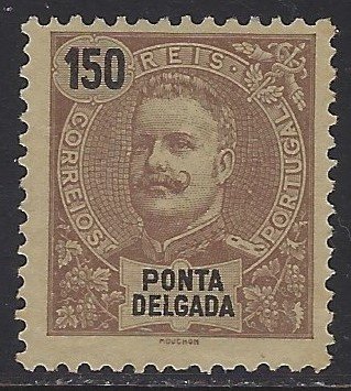 Ponta Delgada, Scott #30; 150r King Carlos, Used