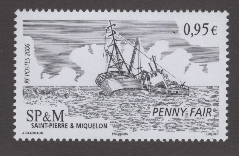 St.  Pierre & Miquelon 828 MNH  2006 95c black