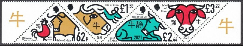 ISLE OF MAN 2021 YEAR OF THE OX JAHR DES OCHSEN ANNÉE DU BOEUF [#2101]