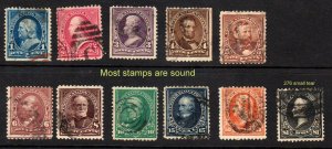 #264 // #276 Various 1c-1$ 1894 Nice Used Group of 11