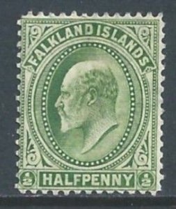 Falkland Islands #22 MH 1/2p King Edward VII - Wmk. 3