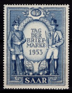 Saar 1953 French Occupation, Stamp Day, 15f [Unused]