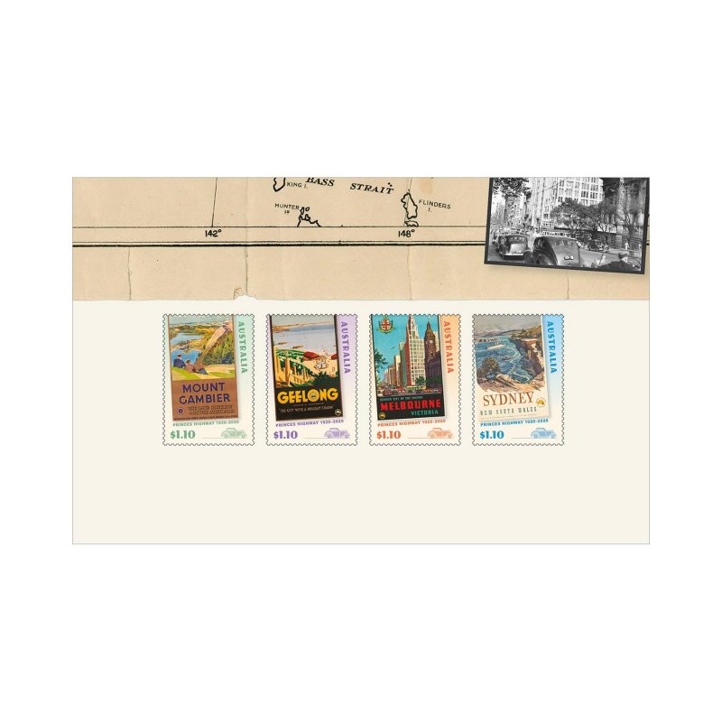 Australia stamps 2020. - Princes Highway : 1920-2020 stamp pack