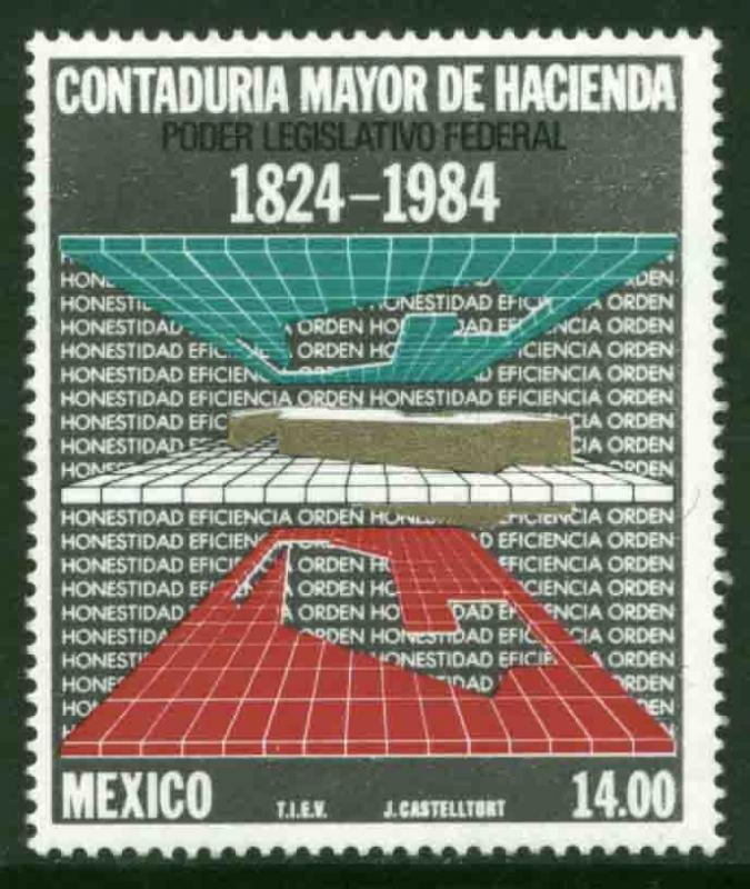 MEXICO 1371 160th Anniv of the State Audit Office MINT, NH. VF.