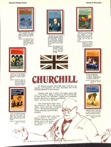 Postal Commemorative Society Stamp Panel MNH, Nicaragua #918-22 Churchill