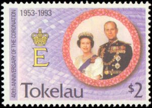 Tokelau #186-189, Complete Set(4), 1993, Royality, Never Hinged