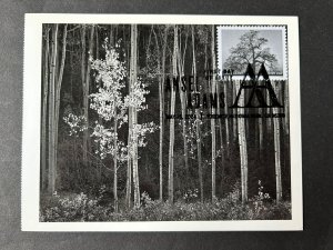 Ansel Adams 2024 FDC Maxicard Maximum Postcard Aspens New Mexico Trees