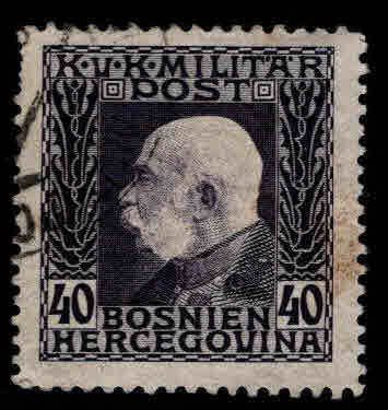 Bosnia & Herzegovina Scott 76 Used Franz Josef  stamp from 1912-1914 set