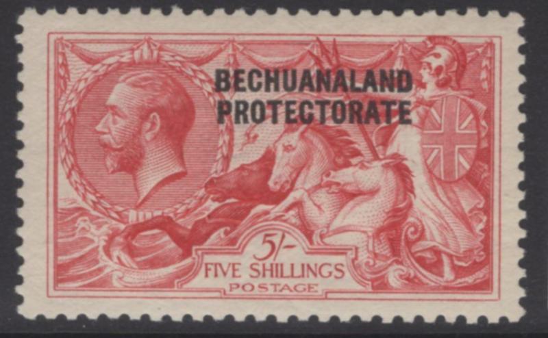 BECHUANALAND SG89 1920 5/= ROSE-CARMINE MTD MINT