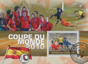 World Cup 2010 Soccer La Roja Spain Sport Souvenir Sheet