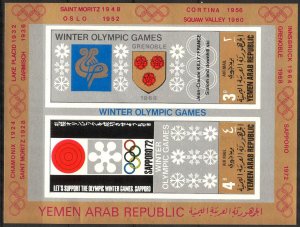 {Y016} Yemen 1968 Winter Olympics Games S/S MNH** Mi.:Bl.82B 25,00 Eur