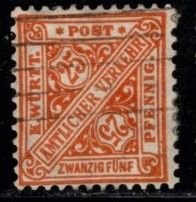 Germany - Wurttemberg  #O102 Numeral - Used