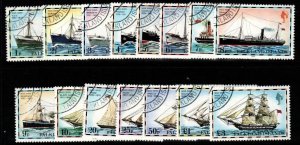 FALKLAND ISLANDS SG331/45B 1982 SHIPS WITH IMPRINT DATE FINE USED