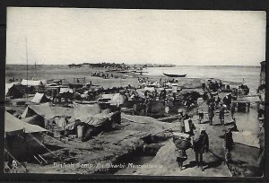 IRAQ UK 1916 REAL PHOTO CARD OF THE BRITISH CAMP IN ALI GHARBI UNDER GENERAL AYL