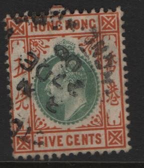 HONG KONG, 91 USED  KING EDWARD ISSUE 1904