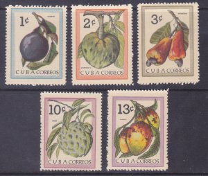 Cuba 801-05 MNH 1963 Indigenous Fruit Complete Set Very Fine