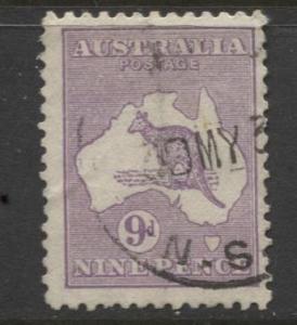 Australia - Scott 97 - Kangaroo -1929 - FU - Wmk 203 - Die III - 9d Stamp2