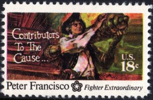 SC#1562 18¢ Contributors to the Cause: Peter Francisco (1975) MNH