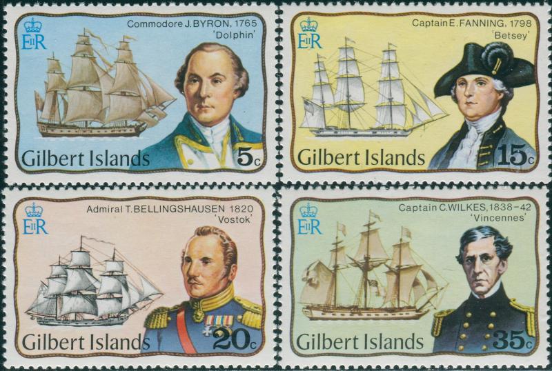 Gilbert Islands 1977 SG51-54 Explorers set MNH