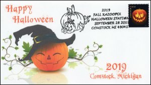 19-226, 2019, Halloween, Pictorial Postmark, Event Cover, Comstock MI