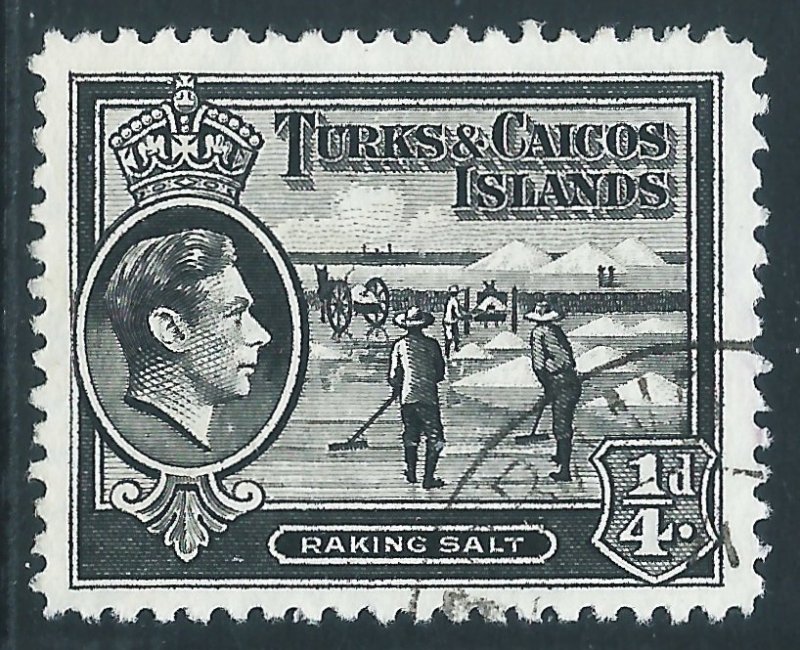 Turks and Caicos Islands, Sc #78, 1/4d Used