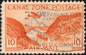 CANAL ZONE - 1931 Sc.C9 10c orange - VF Used (921h)