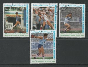 Thematic Stamps Sports - MAURITANIA 1988 OLYMPICS 4v 902/5 used