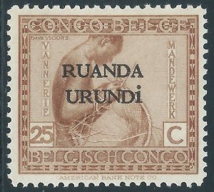 Ruanda Urundi, Sc #11, 25c MH