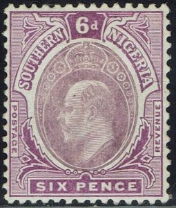 SOUTHERN NIGERIA 1907 KEVII 6D