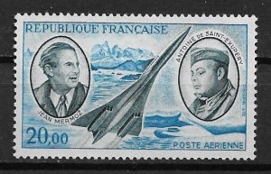 1970 France C43 Pioneer of Aviation: Mermoz & Saint-Exupery MNH