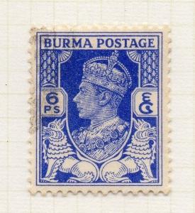 Burma 1939-40 Early Issue Fine Used 6p. 074289