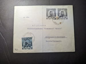 1939 Romania Cover Bucharest to Mittenwald Garmisch Bavaria Germany