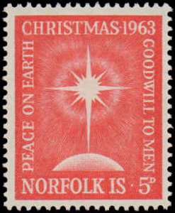 Norfolk Island #65, Complete Set, 1963, Never Hinged