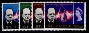 ST. LUCIA QEII SG216-219,  1966 Churchill commemoration set, NH MINT.