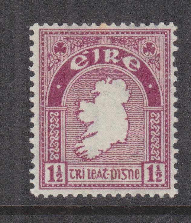 IRELAND,  1940 watermarked e, 1 1/2d. Claret, lhm., slight spots.