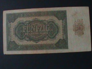 EAST GERMANY-1948 CAT.#117-$50 MARK BANK NOTE-CIR VERY FINE 76 YEARS OLD