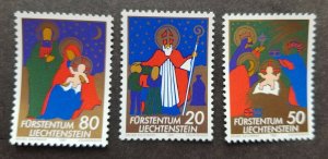 *FREE SHIP Liechtenstein Christmas 1981 Holy Family Nicholas Magi (stamp MNH