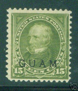 GUAM Scott 10 mint hinged 19th century OPT Clay stamp