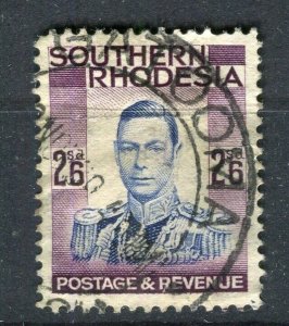 RHODESIA; 1940s early GVI portrait issue fine used 2s. 6d. Gatooma Postmark