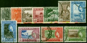 Penang 1957 Set of 11 SG44-54 Fine Used (2)